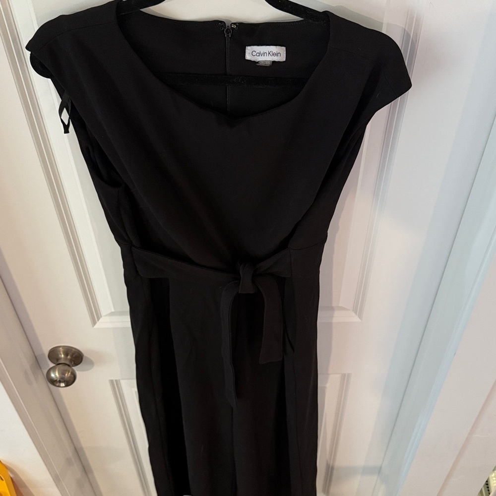 Calvin Klein Classic Black Romper with Tie